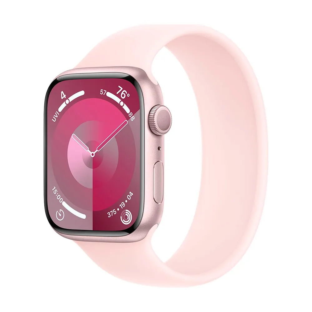 Apple Watch Series 9 45mm (GPS) Pink Aluminum Case with Light Pink Sport Loop (MR9J3)