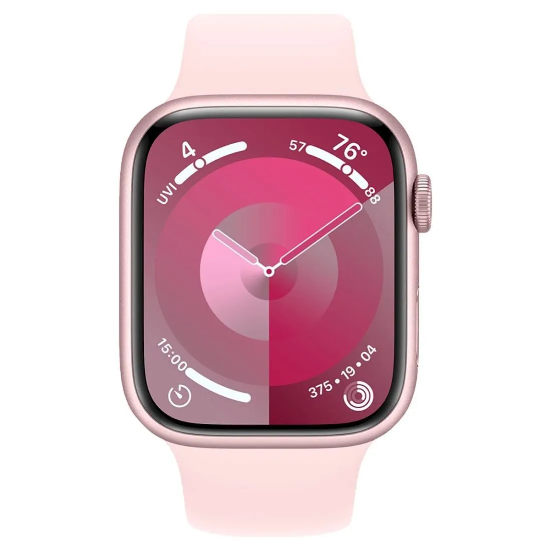 Apple Watch Series 9 45mm (GPS) Pink Aluminum Case with Light Pink Sport Loop (MR9J3)