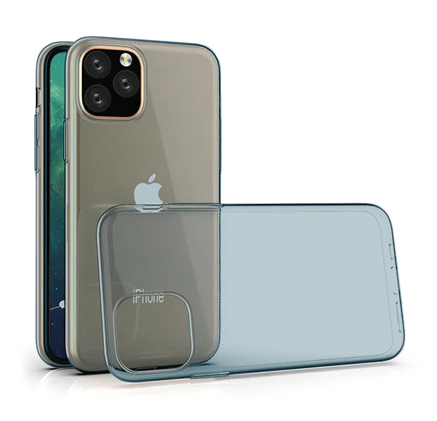 фото Чехол-накладка для Apple iPhone 11 Pro силиконовый (прозрачо-синий)