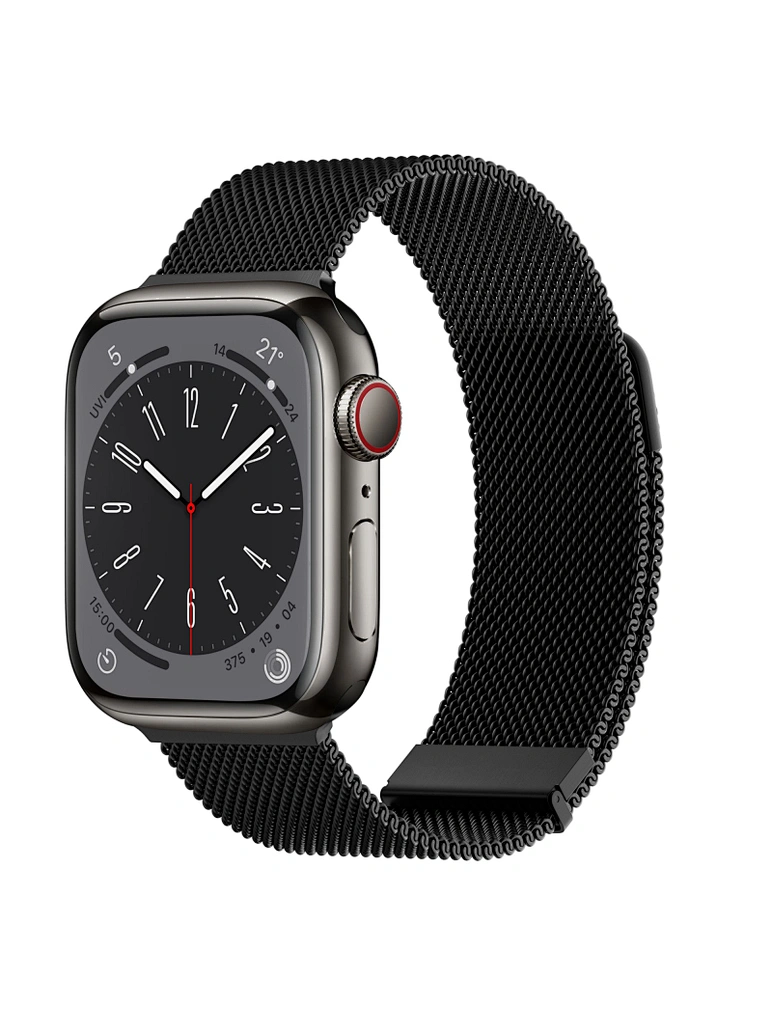 фото Ремешок WiWU Braid Magnetic для Apple Watch 42/44/45/49mm сталь (Wi-WB005) (черный)