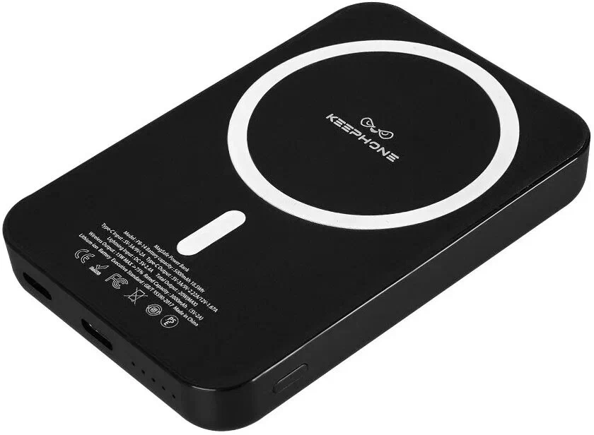 фото Внешний аккумулятор Keephone PB-14 Silicone Power Boost Magsafe Bank 15W 5000mAh (черный)