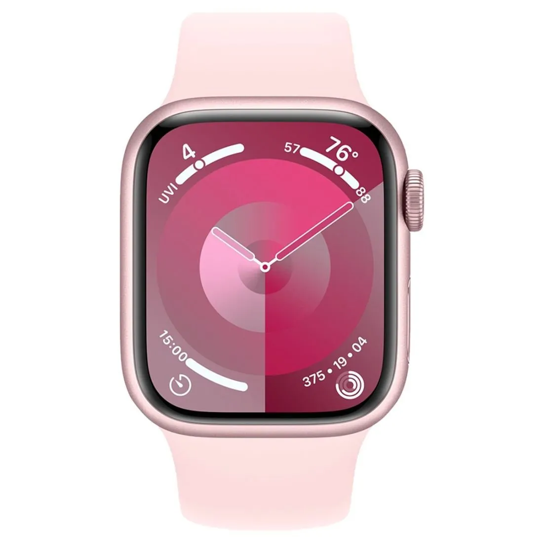 Apple Watch Series 9 41mm (GPS) Pink Aluminum Case with Light Pink Sport Loop (MR953)