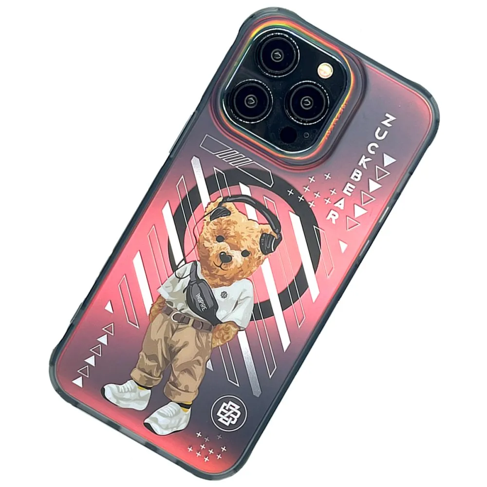 фото Чехол-накладка Zuck Bear New York Never Sleeps Magsafe Kapak - Manhattan Urbane для Apple iPhone 15 Pro пластиковый (градиент)