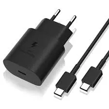 фото Сетевое зарядное устройство Samsung Super Fast Charger USB Type-C 25W + Cable Type-C (черный)