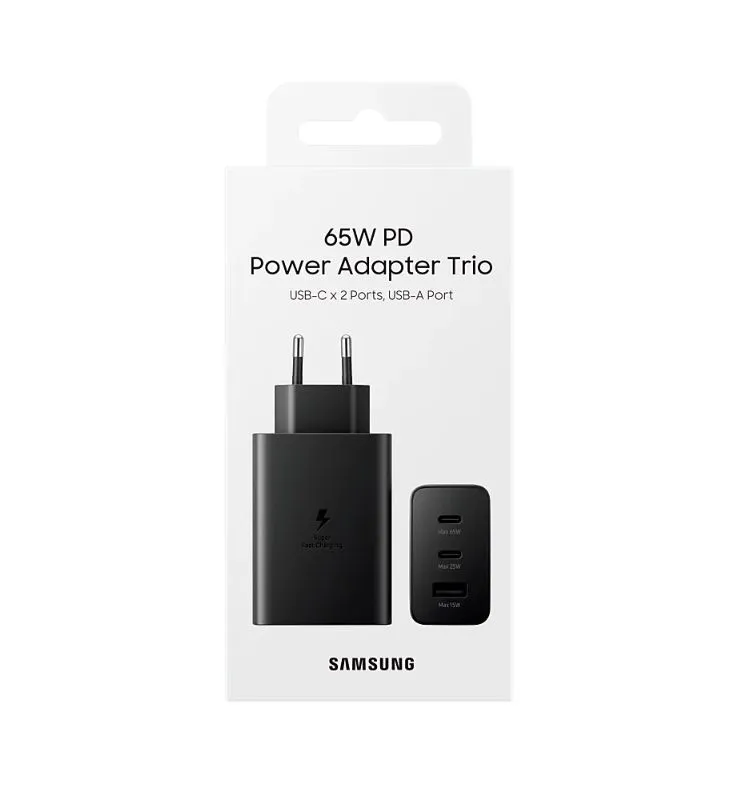 фото Сетевое зарядное устройство Samsung Super Fast Charger 2хType-C/USB 3.0 /65W (черный)