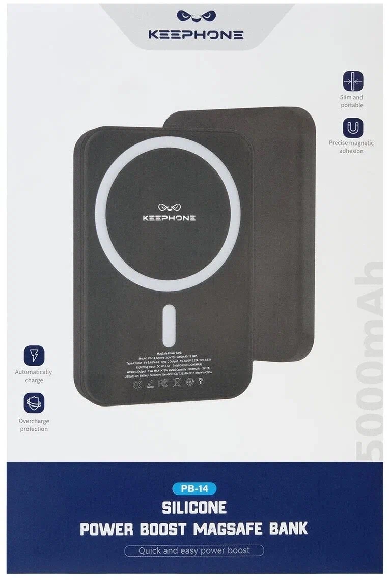 фото Внешний аккумулятор Keephone PB-16A Ultra Slim 15W 5000mAh (черный)