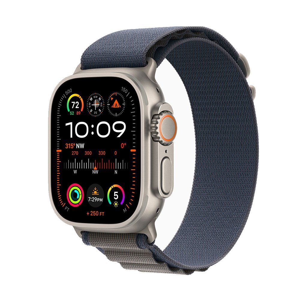 Apple Watch Ultra 2 49 mm (GPS+Cellular) Titanium Case Blue Alpine Loop (S) (MREK3)