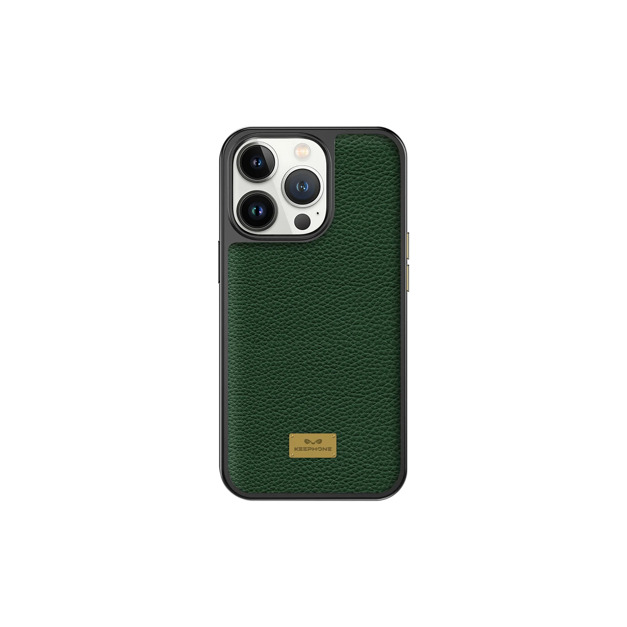 фото Чехол-накладка Keephone FengShang Series для iPhone 14 Pro Max искусственная кожа (зеленый)