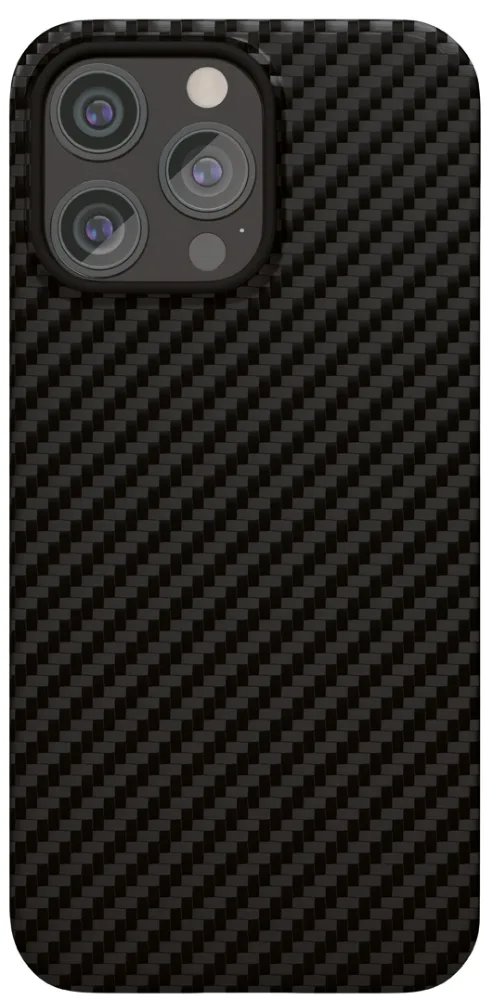 фото Чехол-накладка iLex Kingkong Magsafe для Apple iPhone 15 Pro карбоновый (черно-серый в полоску)
