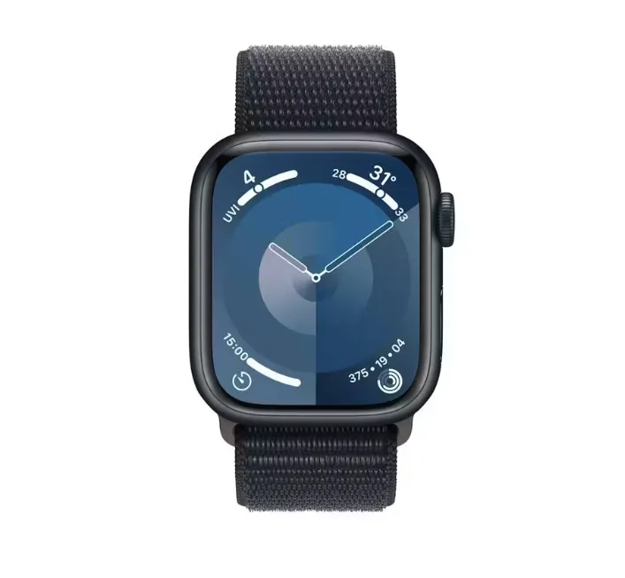 Apple Watch Series 9 41mm (GPS) Midnight Aluminum Case with Midnight Sport Loop (MR8Y3)