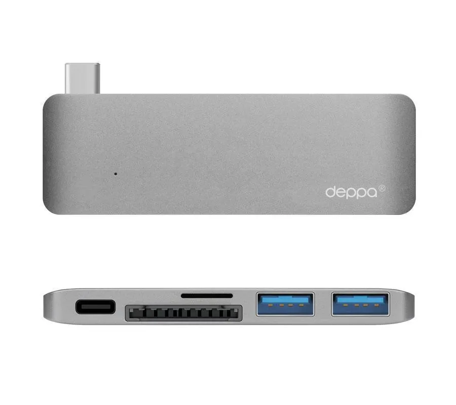 фото Адаптер Deppa USB-Type C для Macbook 5 в 1 (графит) (72217)