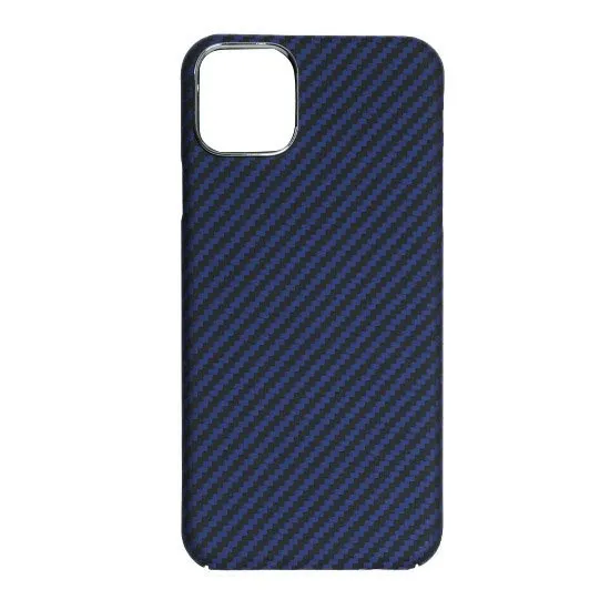 фото Чехол-накладка K-Doo Kevlar Case для iPhone 12 Pro Max карбоновый (черно-синий в полоску)