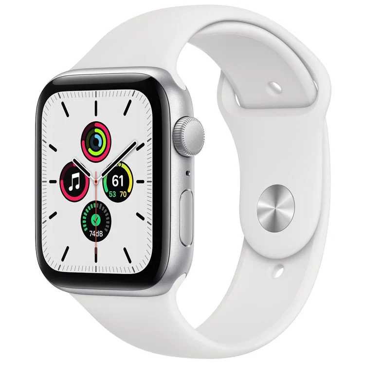 Apple Watch SE 44mm (GPS) Silver Aluminum Case with White Sport Band (MYDQ2) б/у
