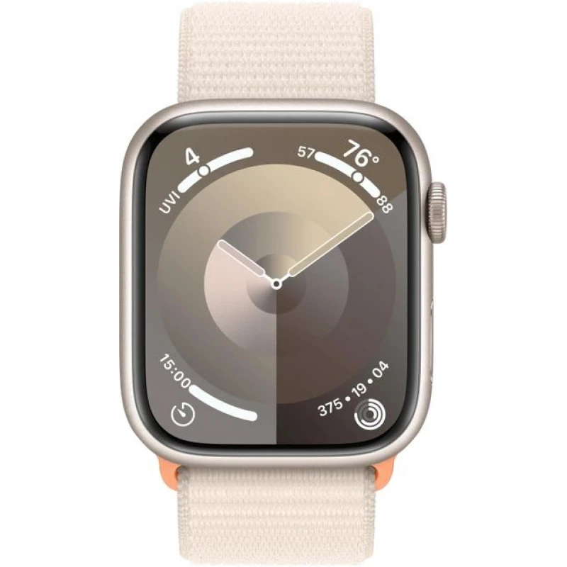 Apple Watch Series 9 41mm (GPS) Starlight Aluminum Case with Starlight Sport Loop (MR8V3)