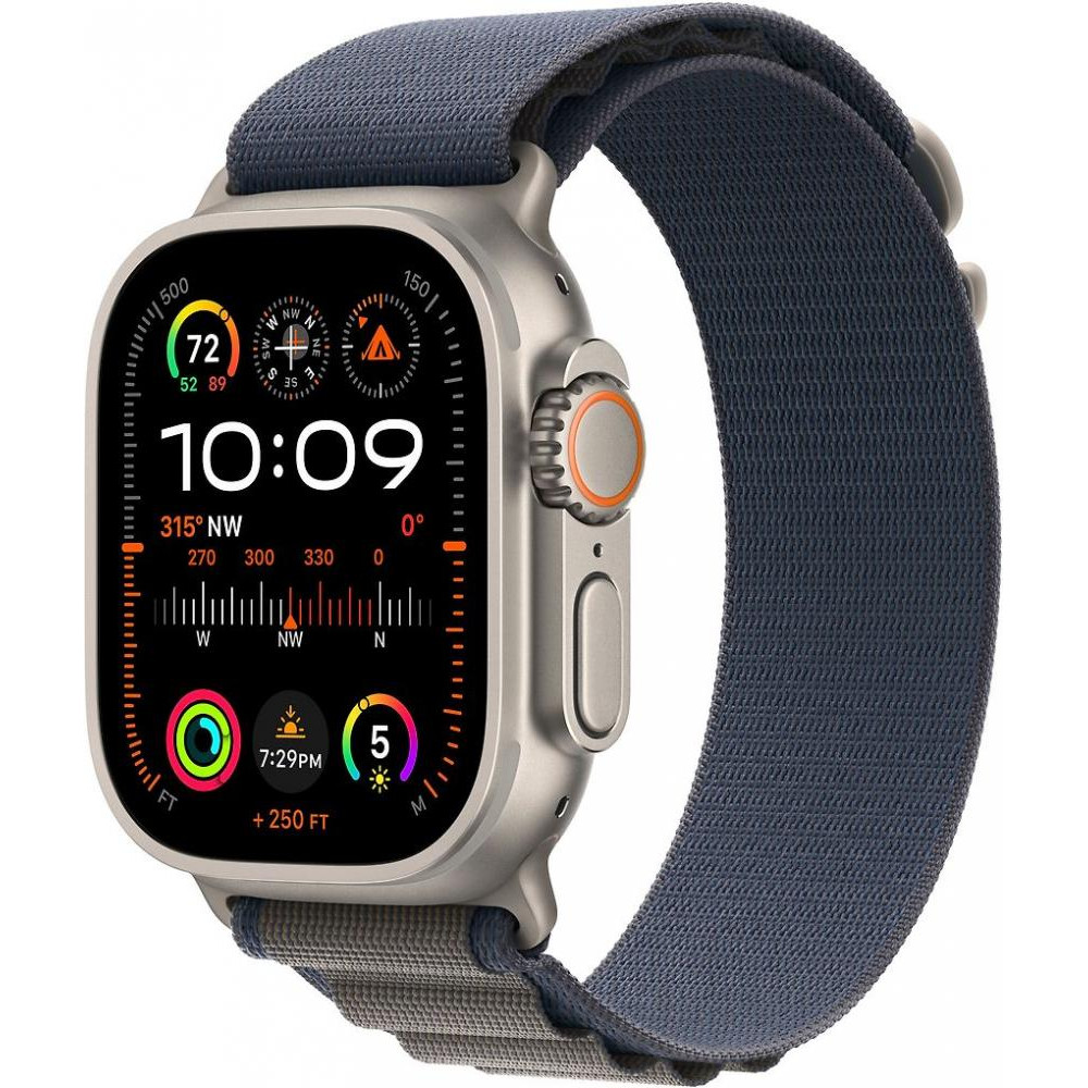 Apple Watch Ultra 2 49 mm (GPS+Cellular) Titanium Case Blue/Alpine Loop (L) (MRFD3)