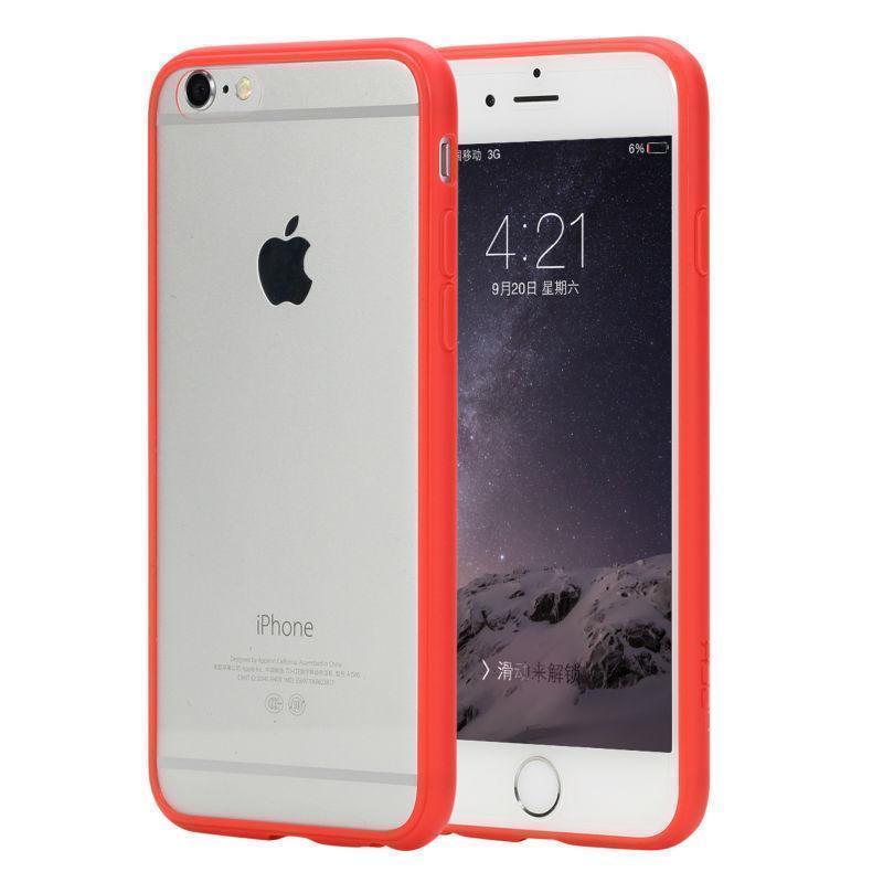 фото Чехол-накладка Rock Pure Series для Apple iPhone 6/6S резина-пластик (прозрачно-красный)